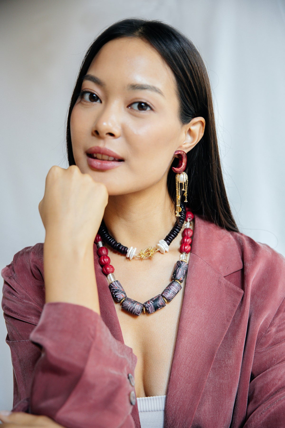 No.20 - Pearl Detailed Choker Necklace - A/W 25-26 Silent Reverie